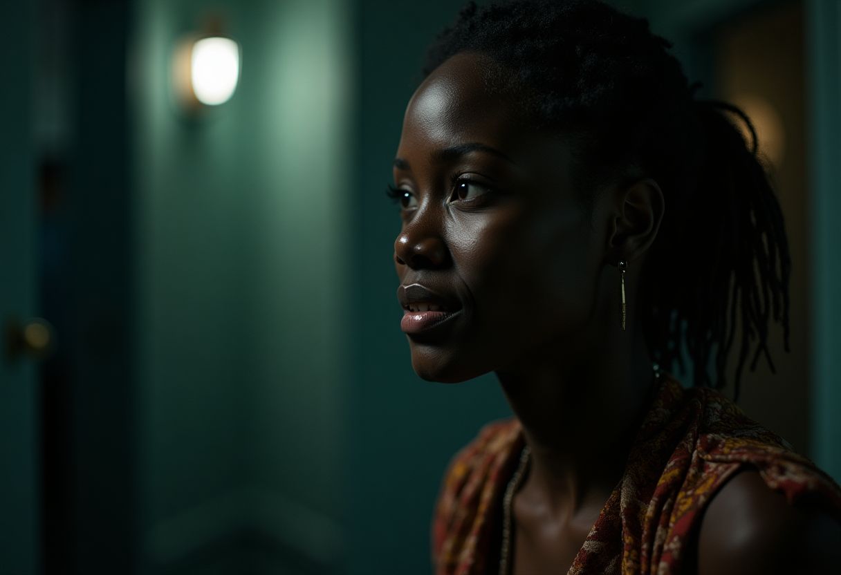 A photorealistic portrait of a subject with action or expres