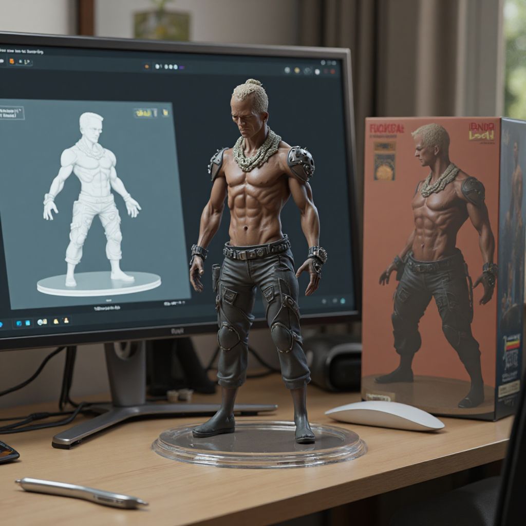 Create a 1/7 scale commercialized figure of the character in
