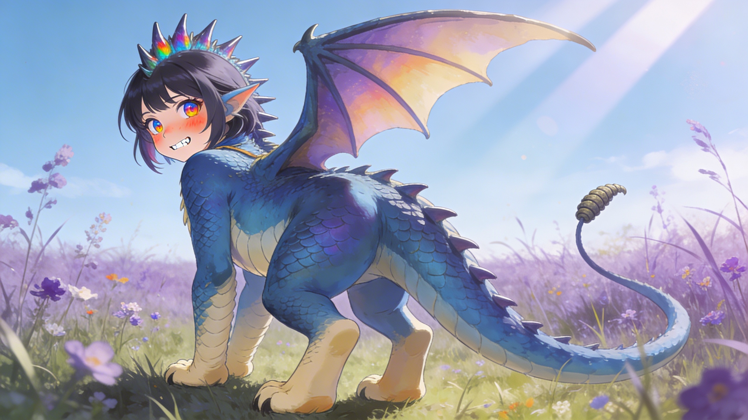 Full-length portrait, fairytale atmosphere, 1girl_dragon, az